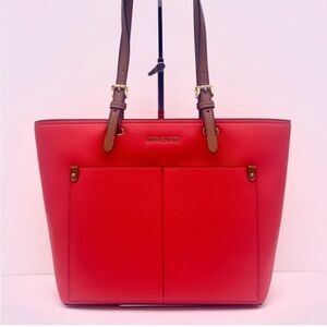 Michael Kors Jet Set Travel Front Double Pocket Shoulder Tote Bag